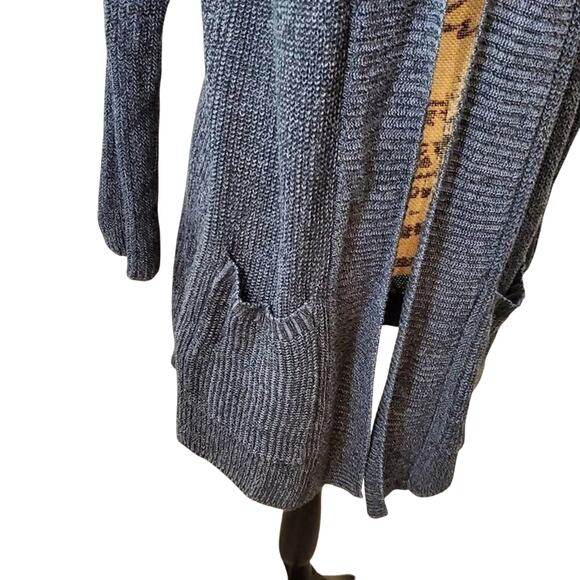 American eagle‎ grey open weave pockets Cardigan size medium - Picture 4 of 7